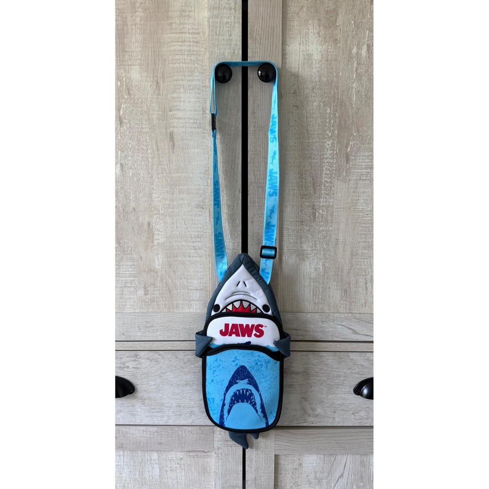Universal Studios Japan Jaws Shark Crossbody Pouch Bag Blue Lanyard Strap